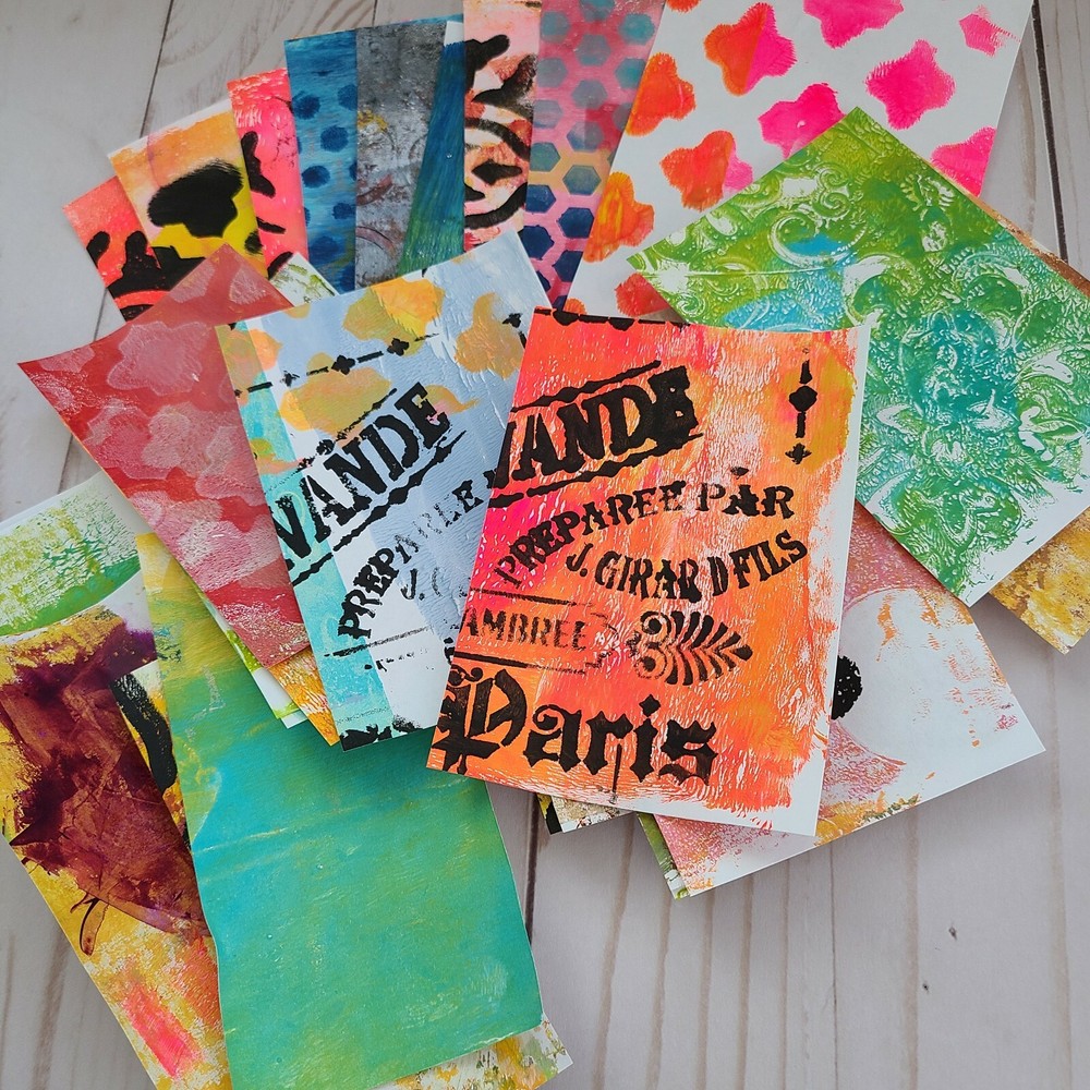 Hand Painted Collage Paper