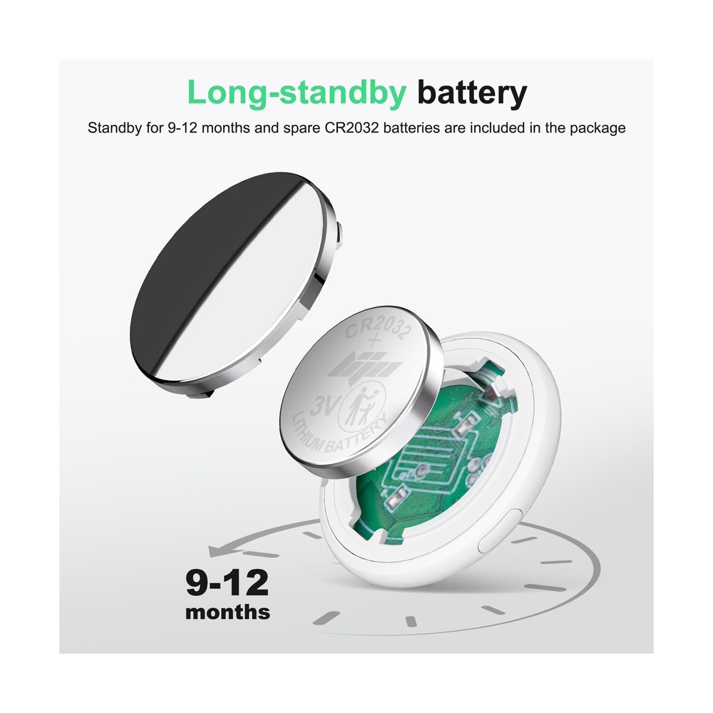 Air Tracker Tag Works with Apple Find My (iOS Only) Includes Replaceable Batt...