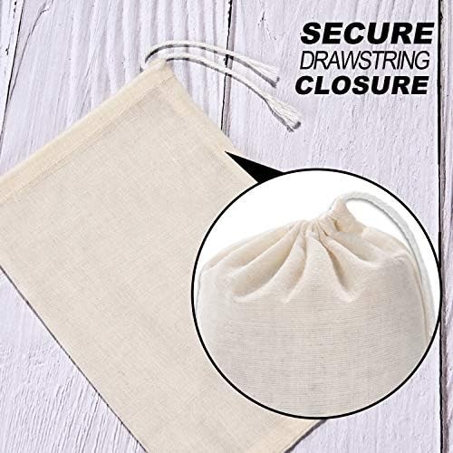 Bulk Cotton Drawstring Bags - Pack of 50