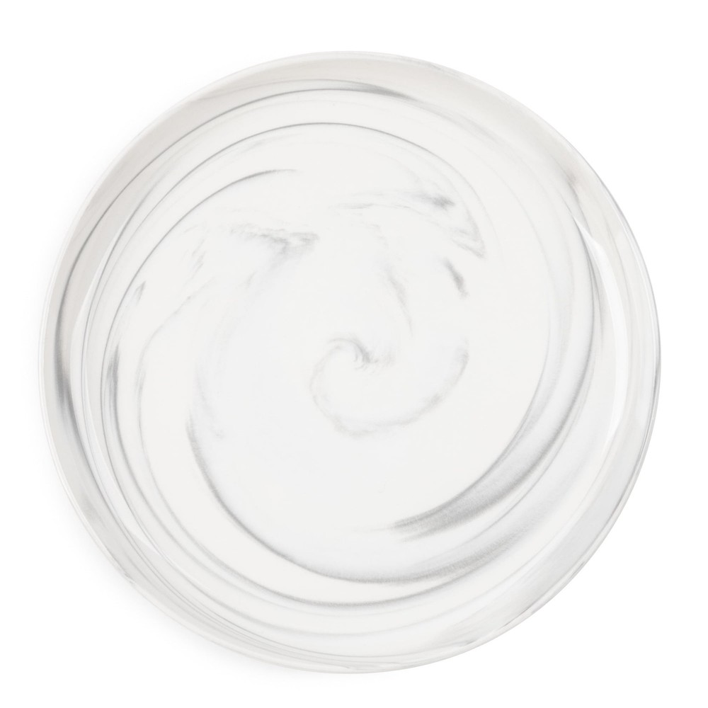 Gray Marble Ceramic Dinner Plate