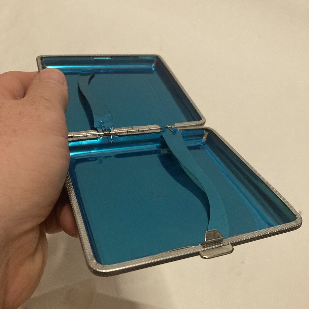 Roygra Cigarette Case, Metal with Leather Surface - 20 Capacity (3 Pack, 85mm)