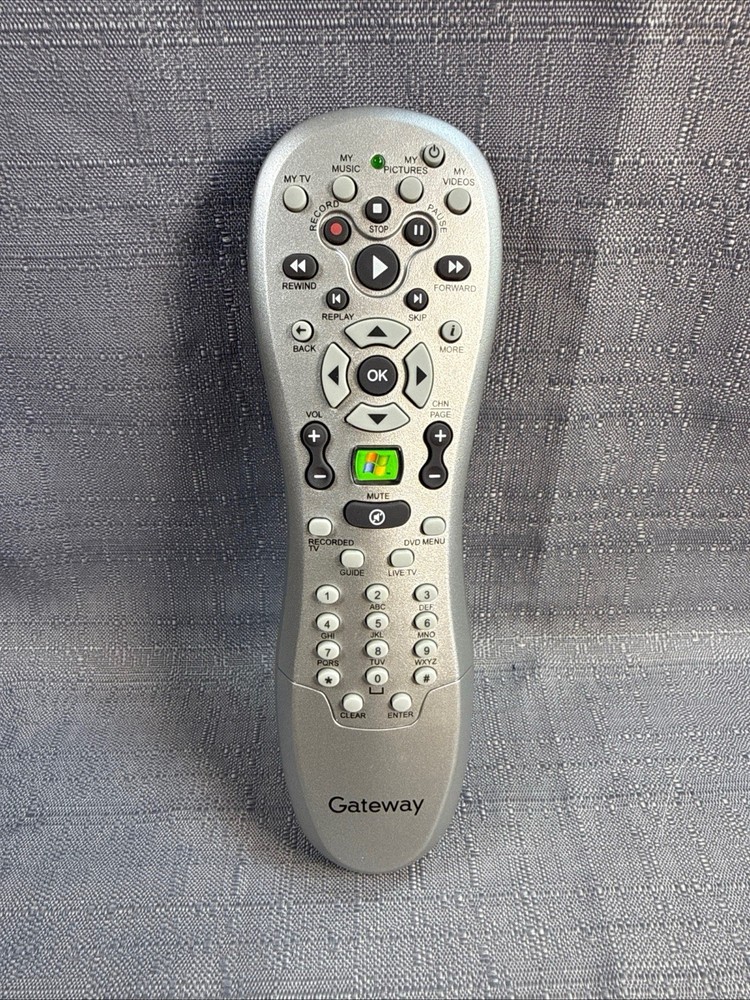 Microsoft Gateway RC6 ir Windows Media Center Remote Control Silver