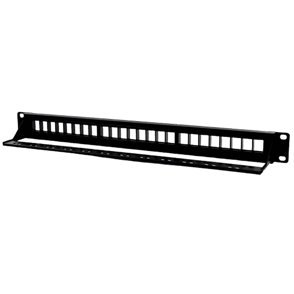 2PCS Blank 24 Port Patch Panel Rackmount with Backbar Wire Manager