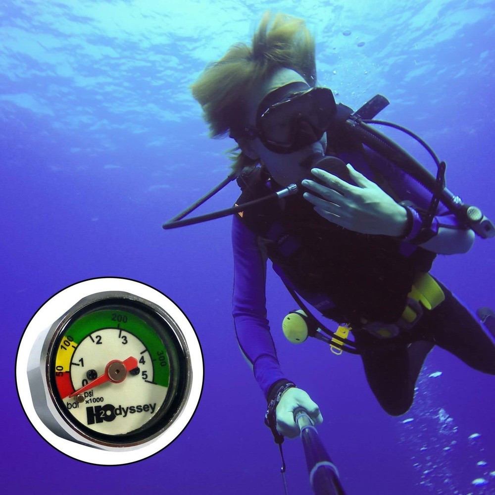 H2ODYSSEY Mini PSI/BAR Button Gauge