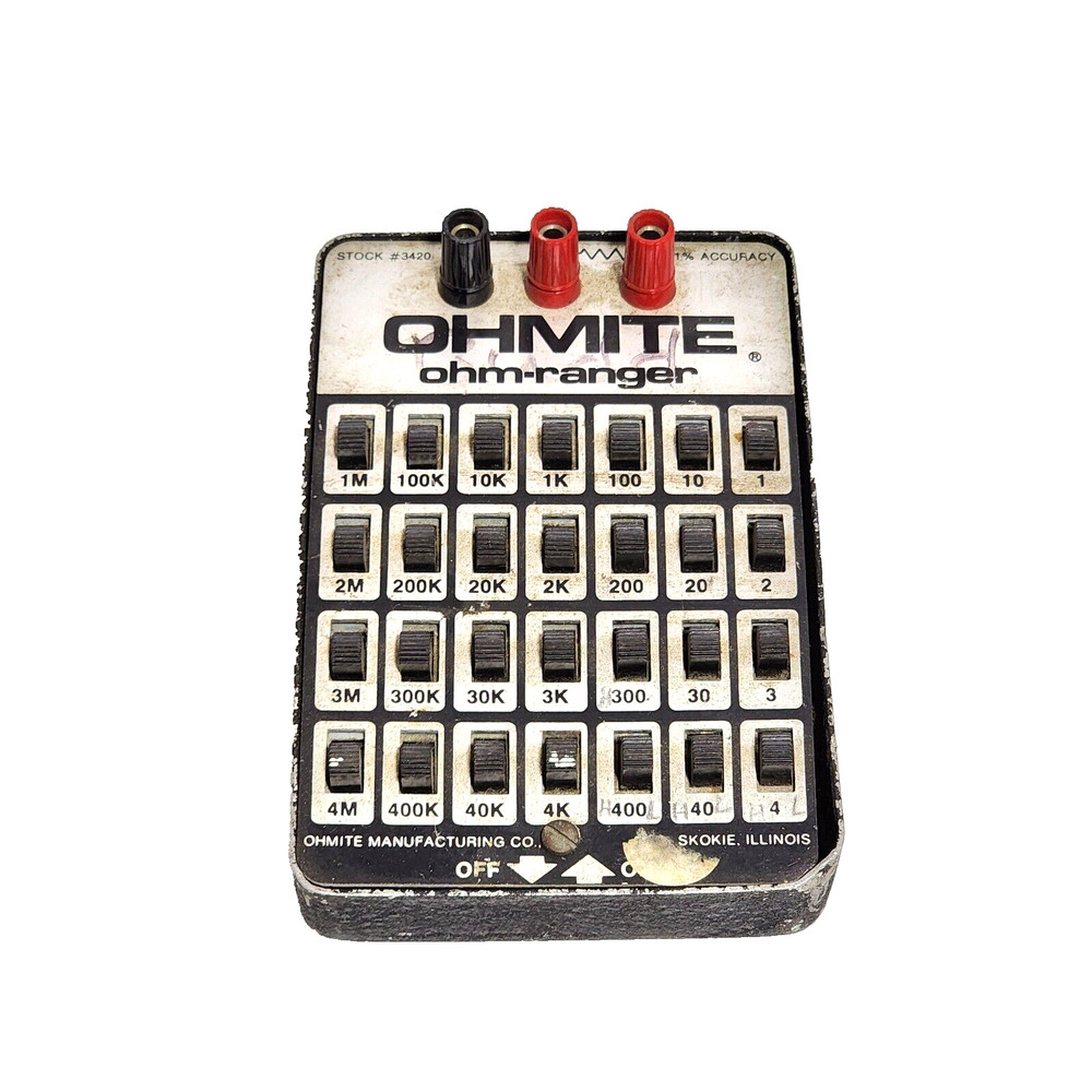 OHM-RANGER OHMITE 3420 0.5 WATTS USED.