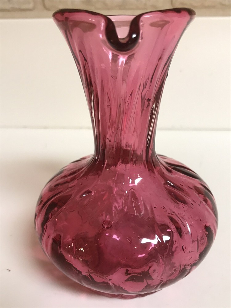 Pilgrim Cranberry Glass Creamer