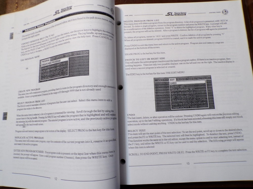Haas SL-Lathe Training Manual 2001