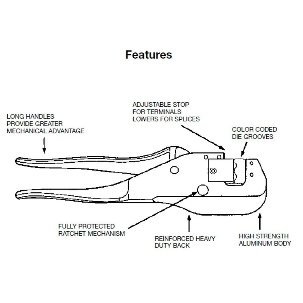 Burndy MR8-EC-3 Crimp Tool