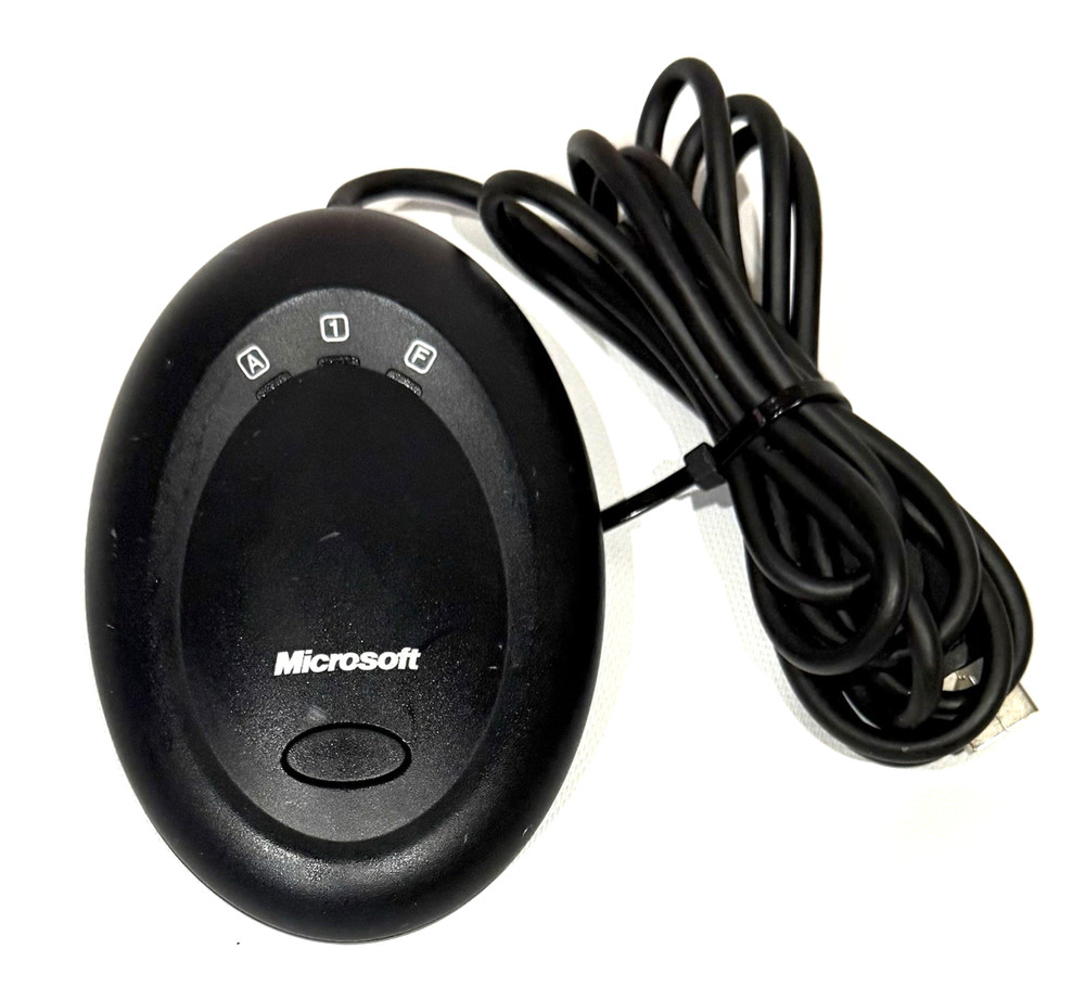 Microsoft Wireless Desktop Mouse Keyboard Receiver 3.1 Model 1028 Portable Black