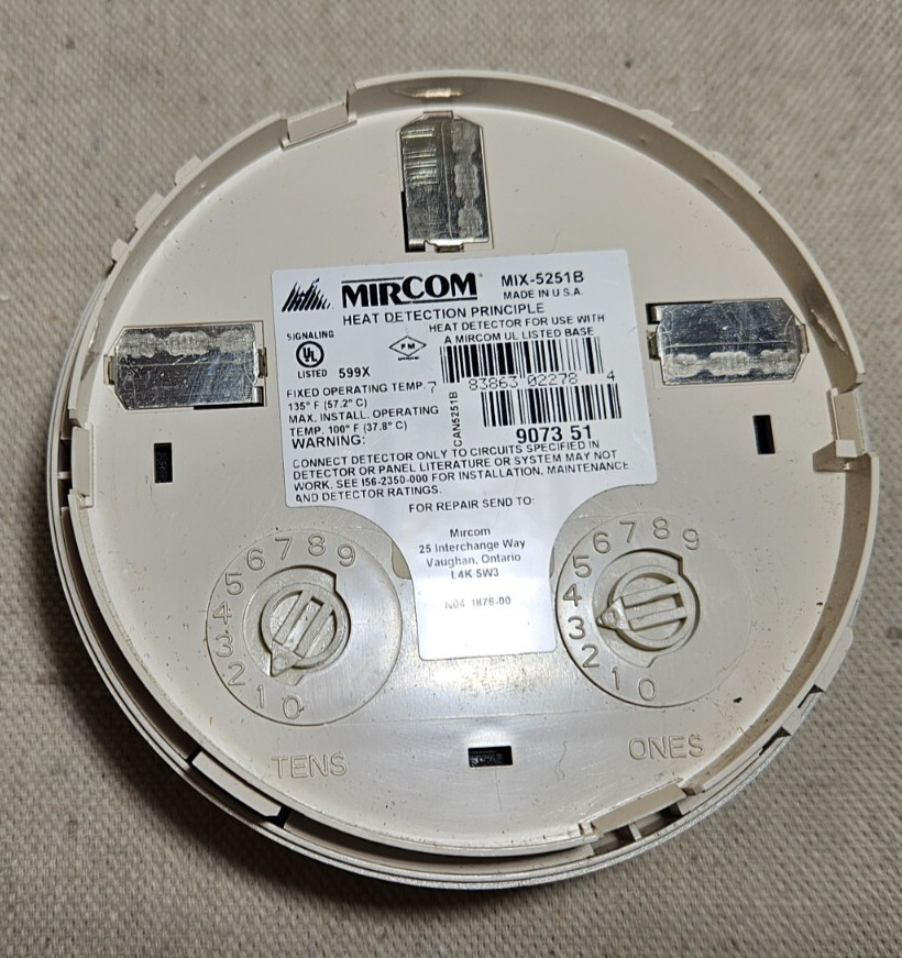 Mircom MIX-5251B Addressable Heat Detector