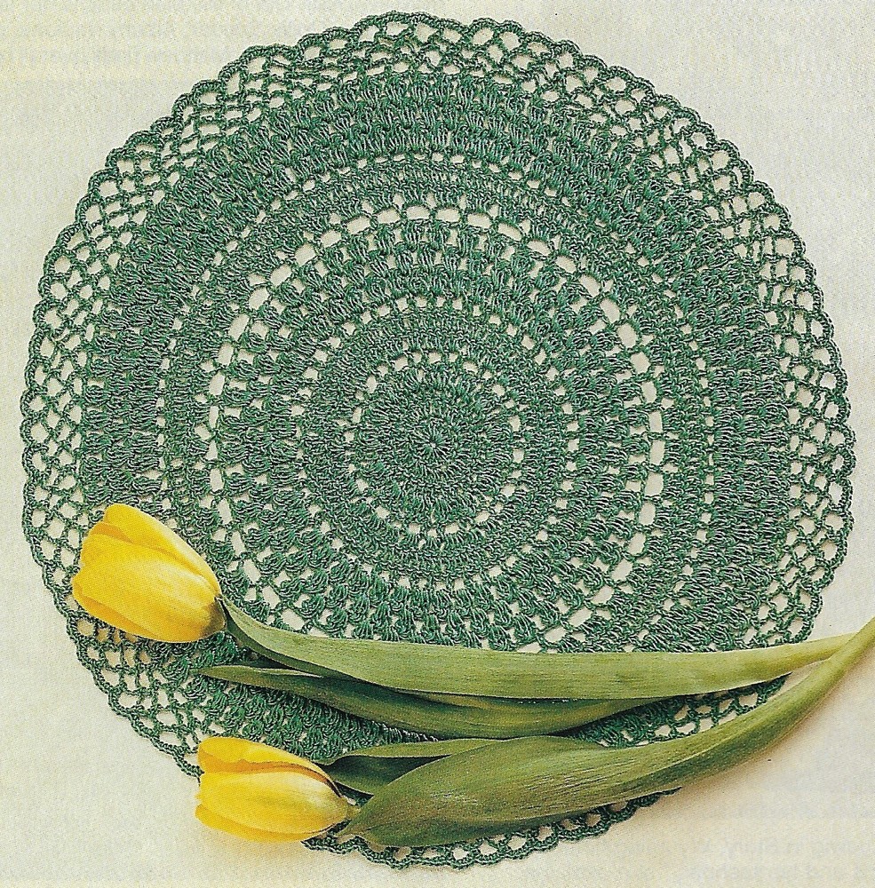 Summer Green Doily crochet pattern instructions