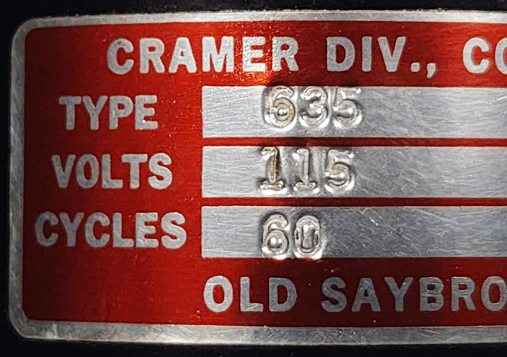 Cramer 635 5 Digit Time Totalizer