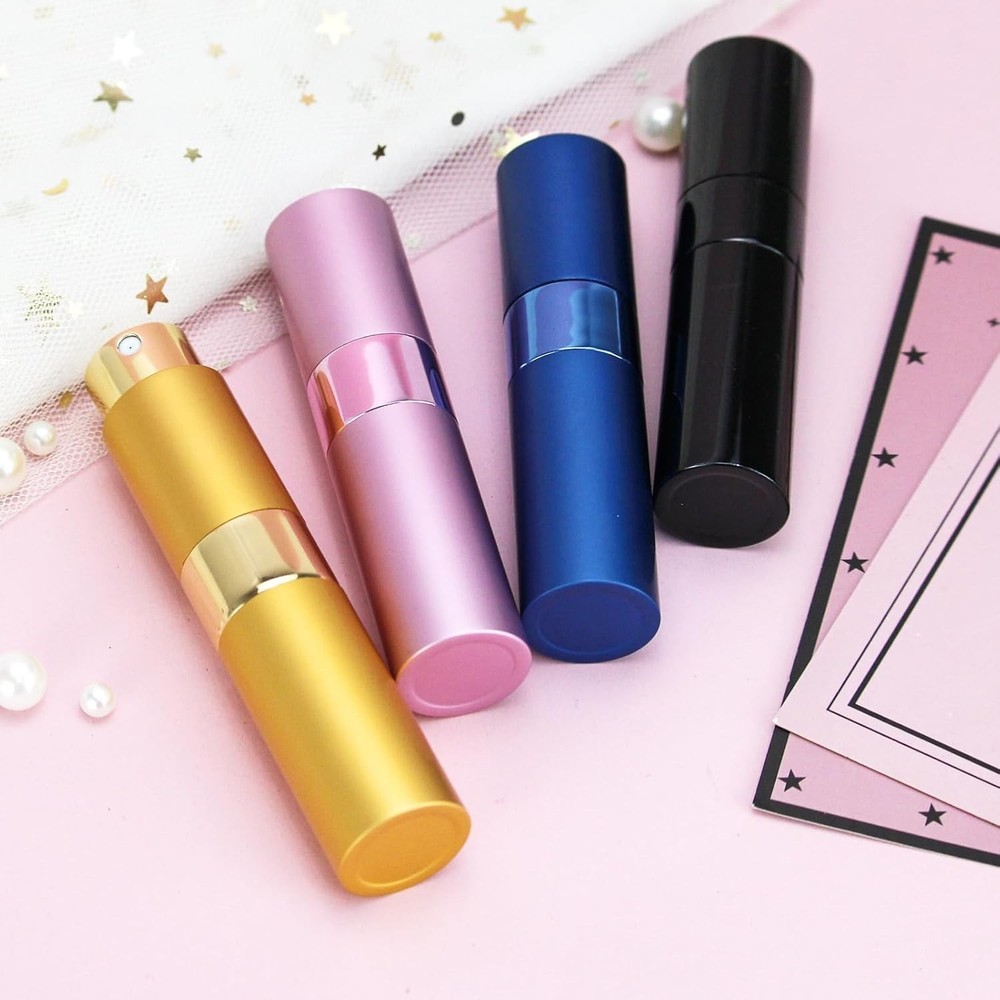4PCS 8ML Refillable Perfume Atomizer Travel, Portable Mini Pocket Perfume Atomiz