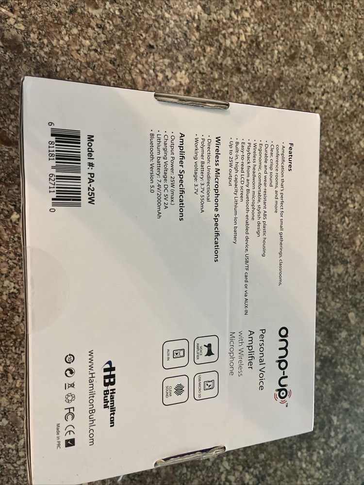 Hamilton Electronics VCOM HECPA25W UHF Wireless Voice Amplifier