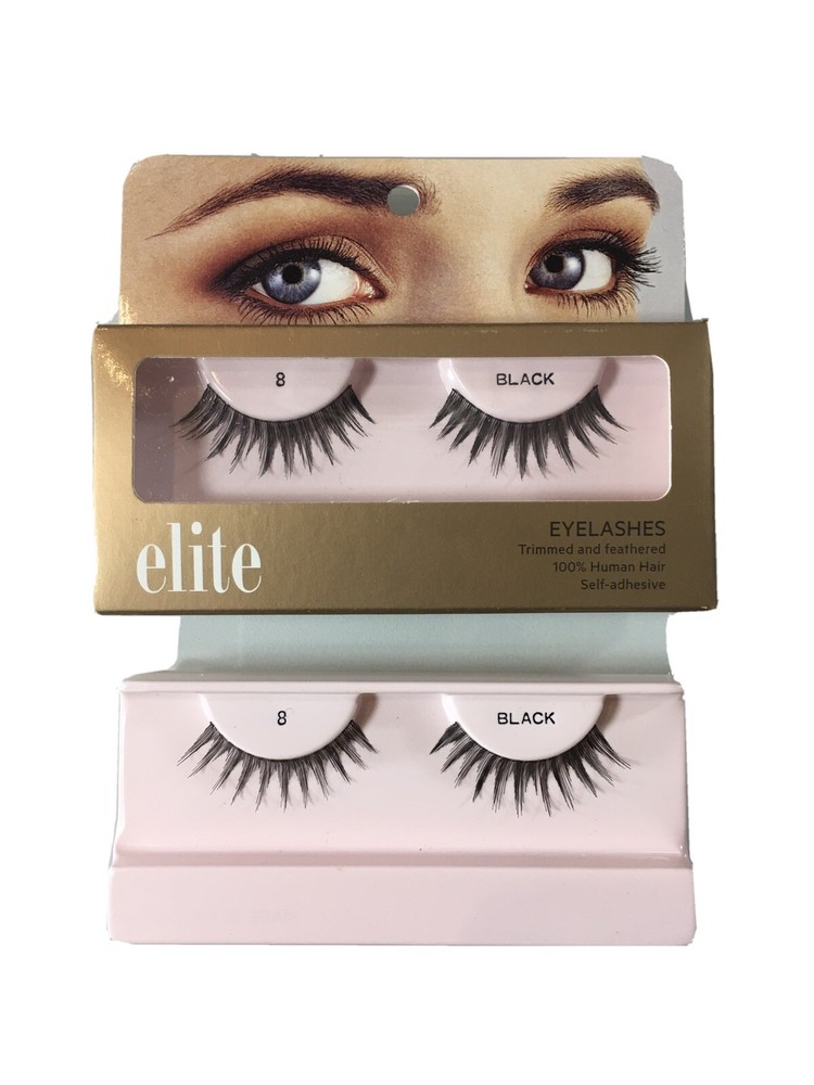 Elite Cosmetics False Eyelashes #8 Black
