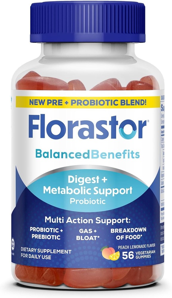 Prebiotic and Probiotic Gummies, Distive and Metabolic Support