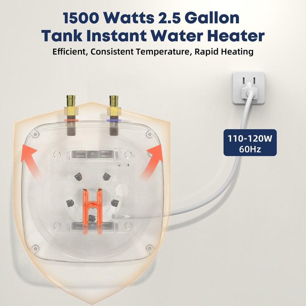 ** NEW Electric Hot Water Heater | 2.5 Gallons | Under Sink Instant Hot Water |