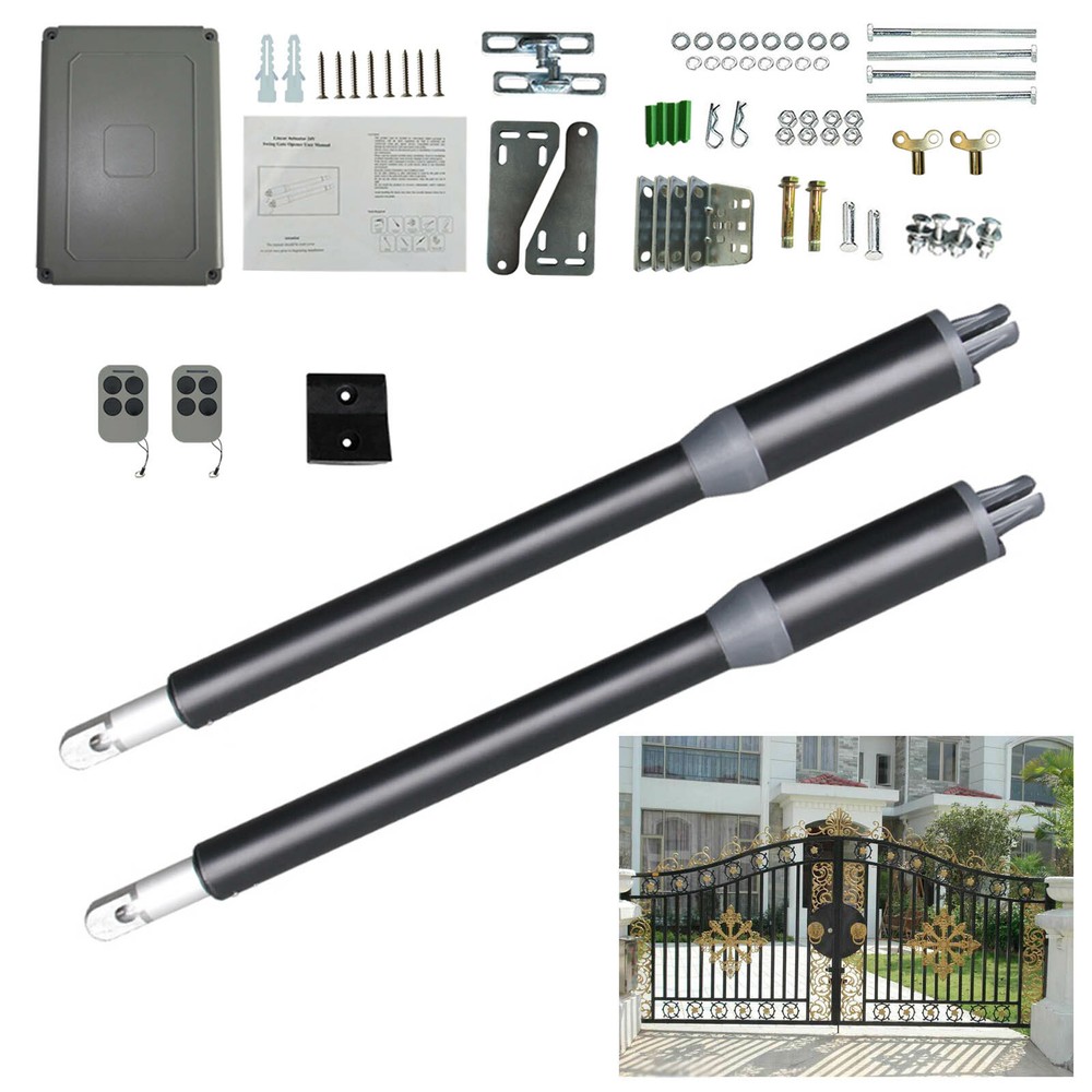 Automatic Gate Opener Dual Swing Gate Opener Security System W/ Remote Control