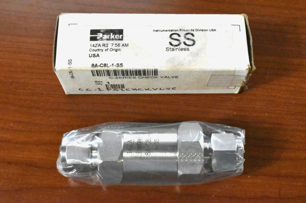Parker 8A-C8L-1-SS Stainless Steel Check Valve 1/2" 14ZA FNPT