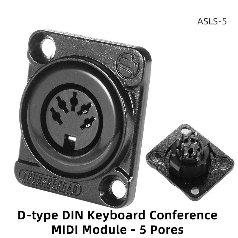 1pcs D-type DIN Audio Adapter MIDI Soldering Connector Socket 86 panel mounting