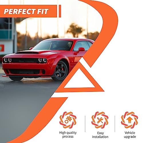 Front Bumper Lip Splitter Protector Cover Compatible with 2015 2016 2017 Red