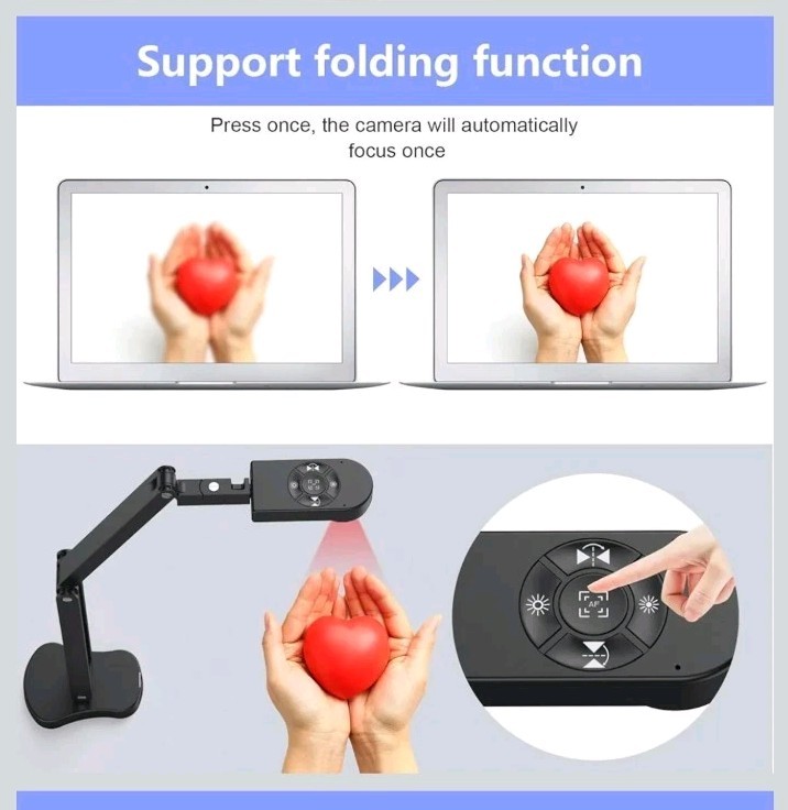 THUSTAR 8MP Document Camera & Webcam 4K with Dual Microphones, USB Visualise/g