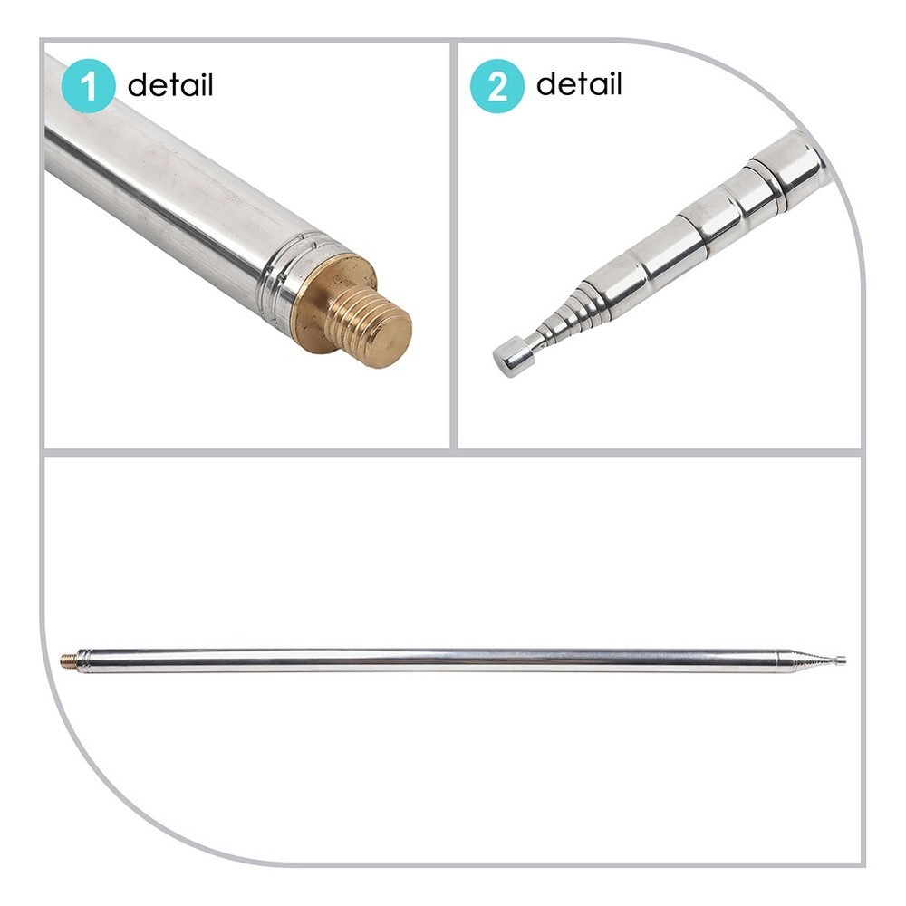 DIY Shortwave Antenna Element Extendable 5 6M/18 4FT Telescopic Antenna