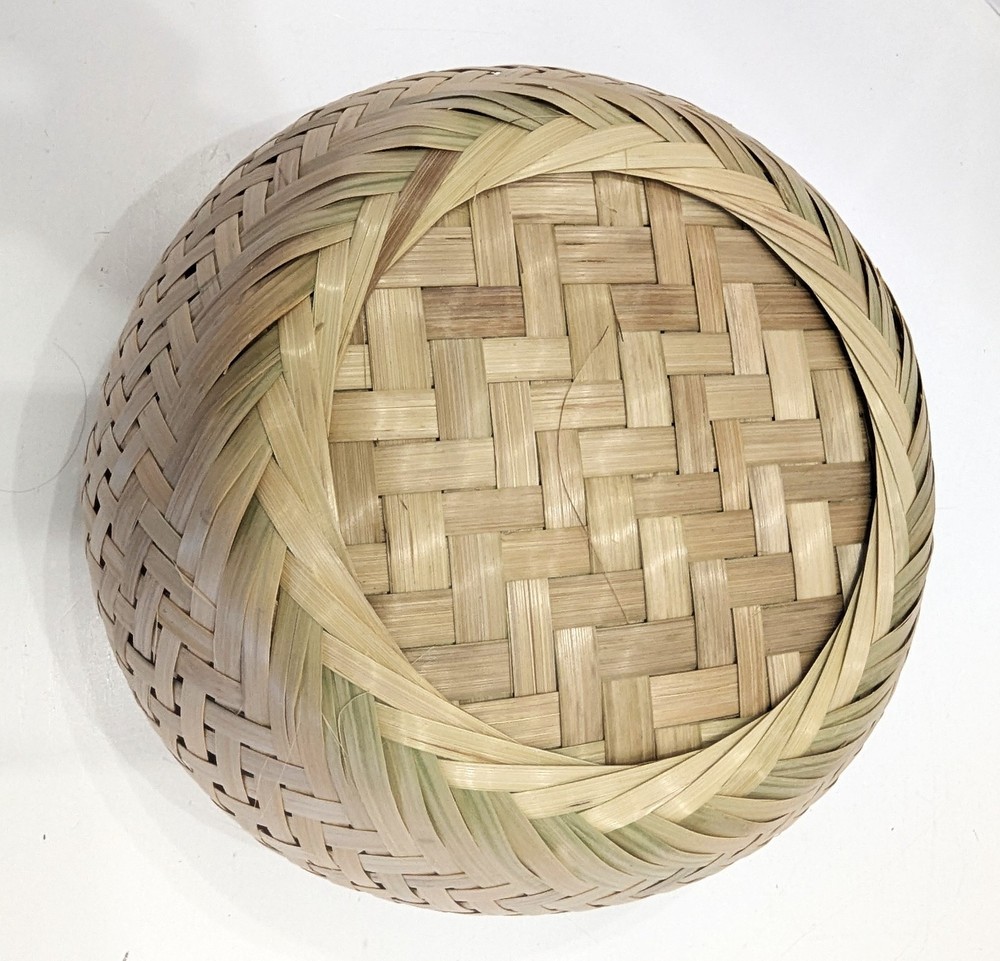 3 Crate and Barrel Nesting BAMBU Bamboo Natural Nesting Baskets 10" 8" 6" NEW