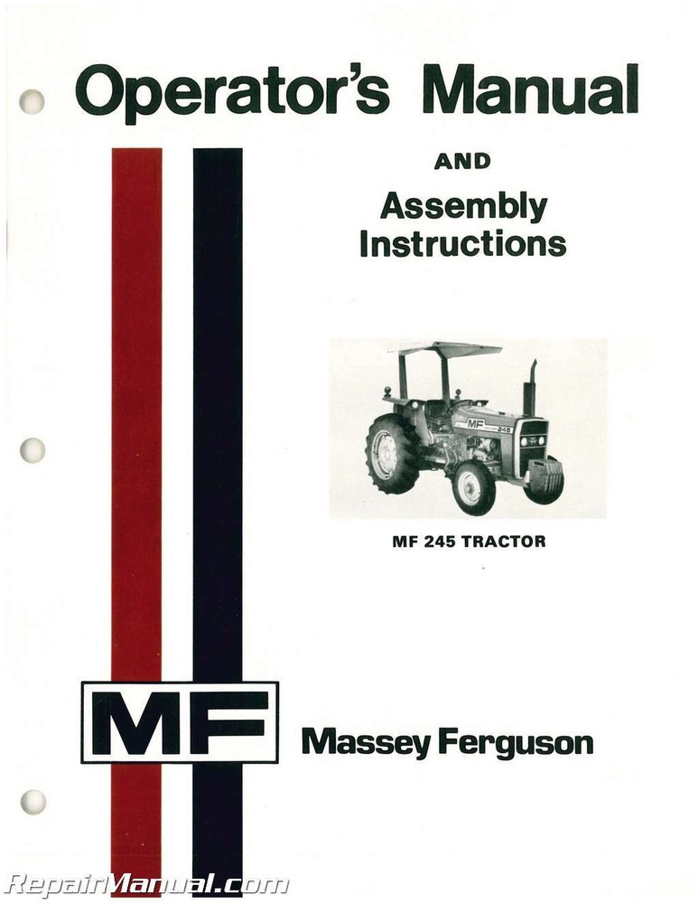 Massey Ferguson 245 Operators Manual