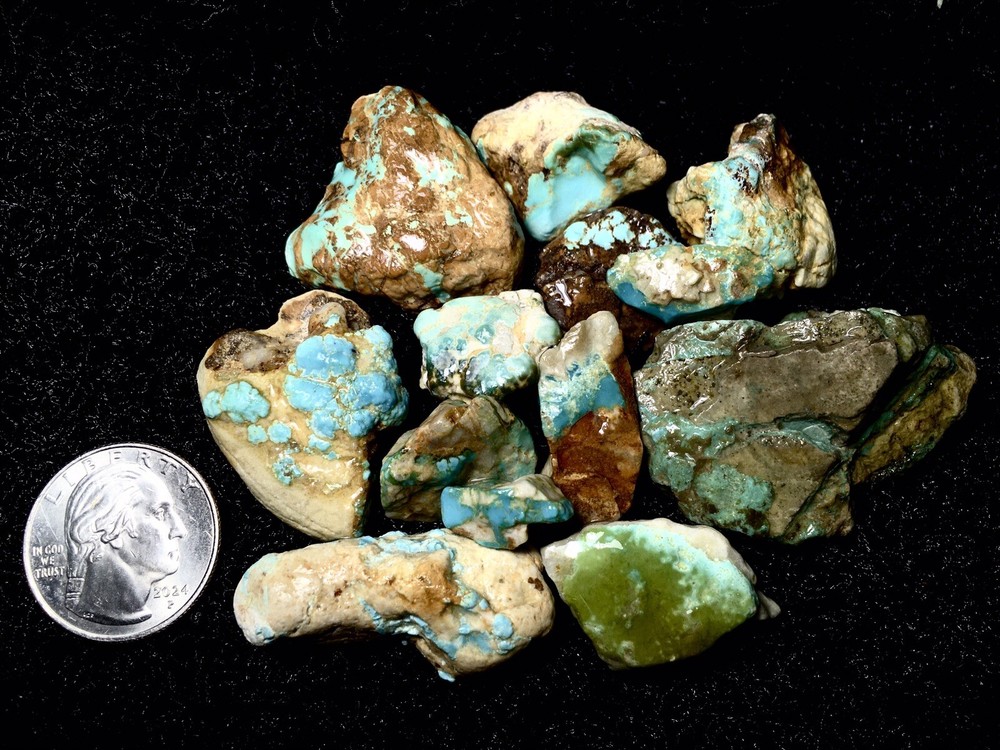 ~X - 14B Select Natural Royston Turquoise Rough