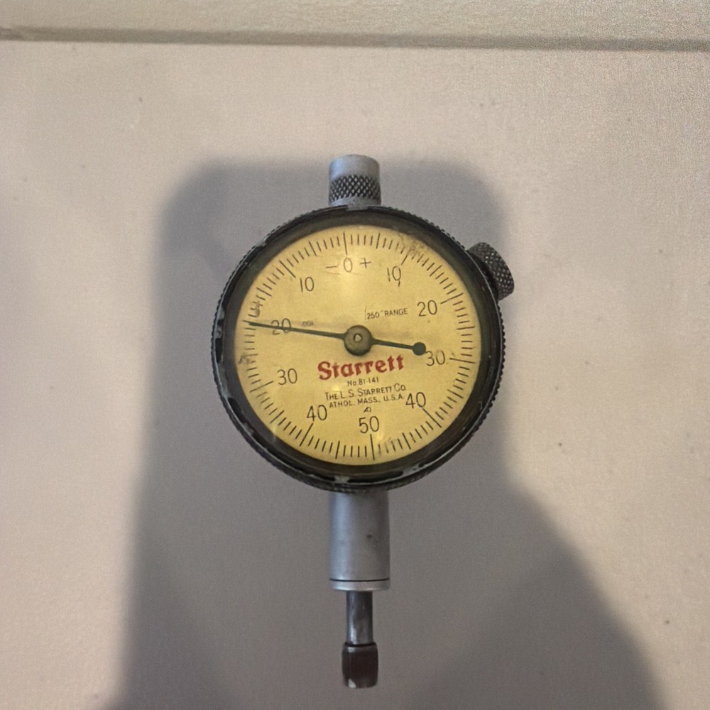 Starrett No. 81-141 Dial Indicator .250 Range .001 Graduations