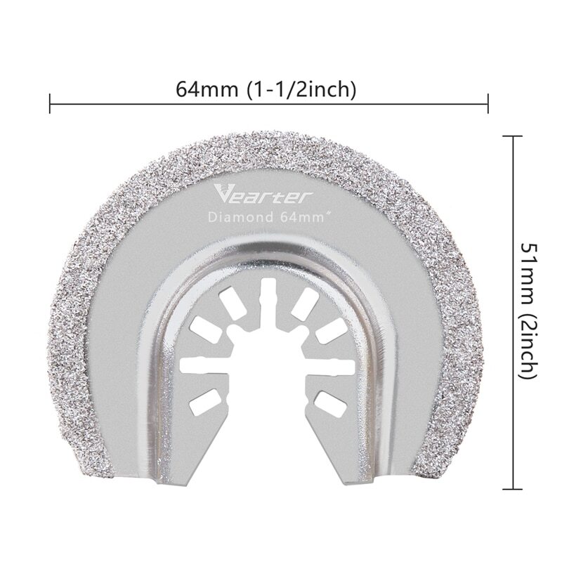 2PCS Diamond Oscillating Tool Blade Set Multi Tool Mortar Cutting Saw Blade