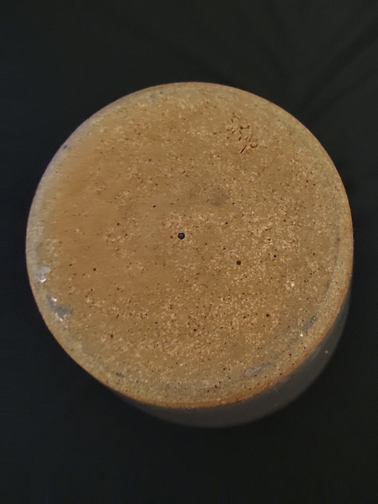 Studio Pottery Stoneware Lidded Jar Canister Container Signed 9 1/2" Tall