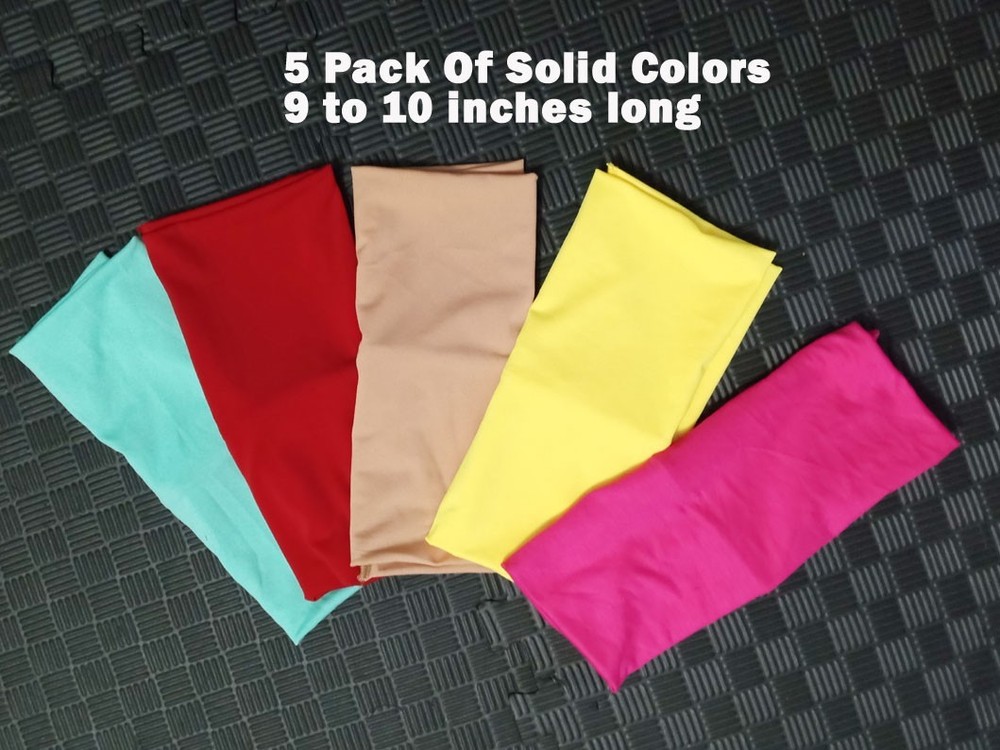 L Soc 5 Pack of Dread Loc Caps Dreadlocks Socks for Dreads Braids Solid Colors