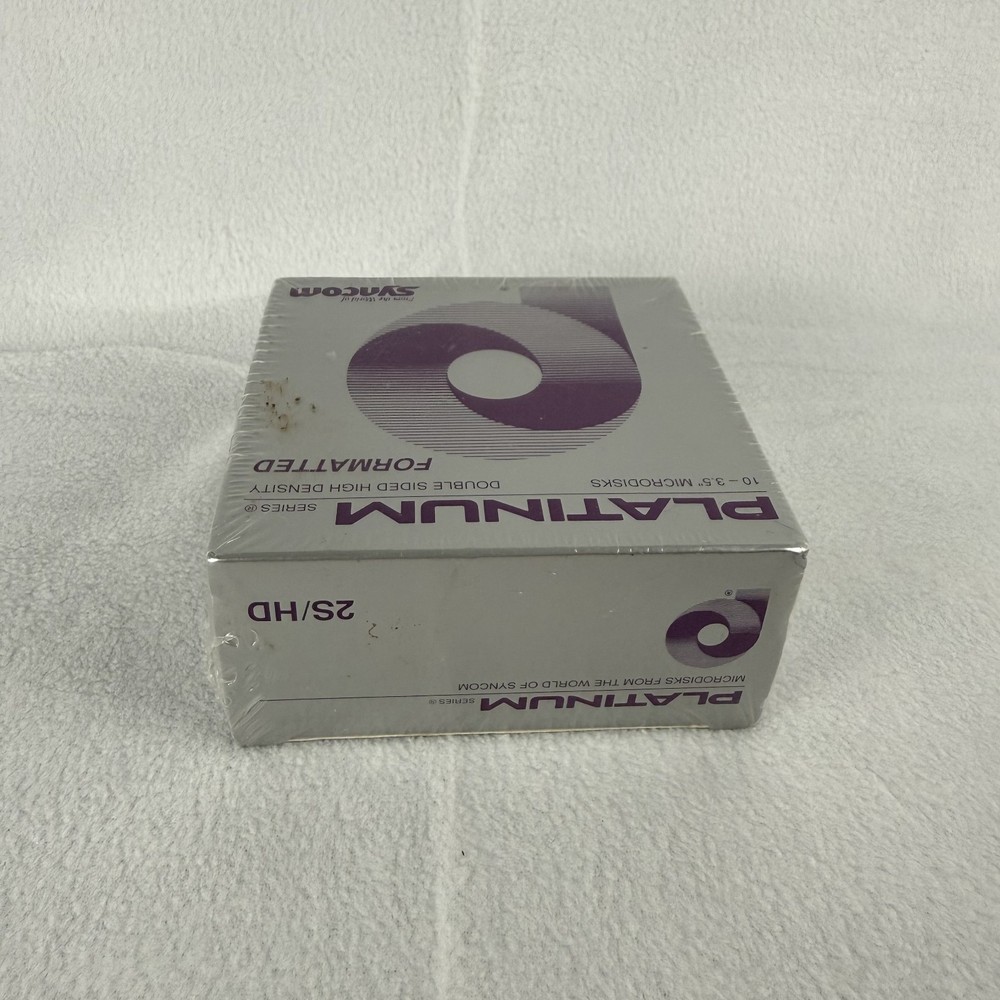 Syncom Platinum Microdisks, Double Sided, 3.5", 10 Pack, Sealed