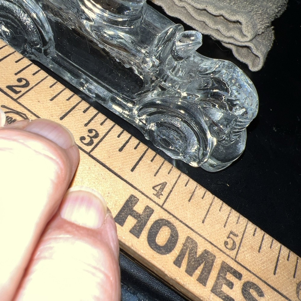 FIRE ENGINE GLASS CANDY CONTAINER ENGINE 1930s VICTORY GLASS