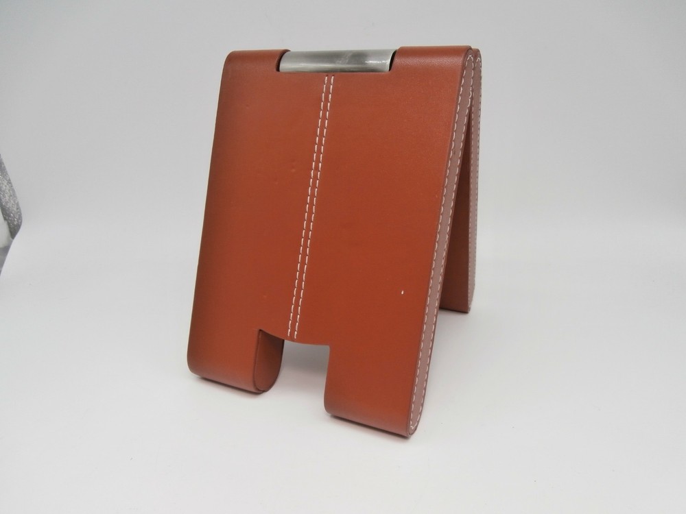 Michael Graves A Frame Leather Covered Desk Clock