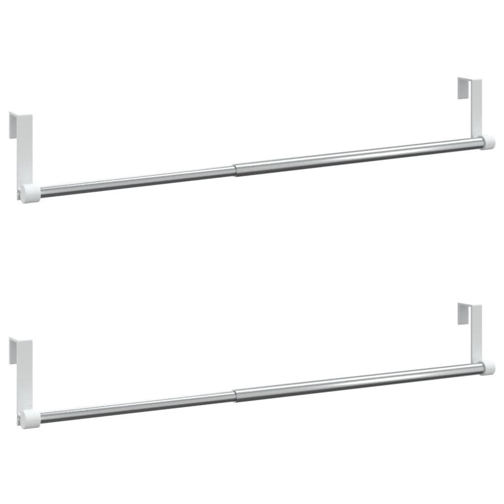 Curtain Rail White and Silver Aluminum, Plastic