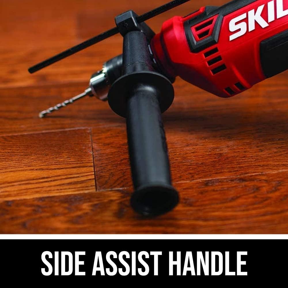 High Torque 7.5-Amp Hammer Drill - 1/2" Keyed Chuck, Variable Speed Control