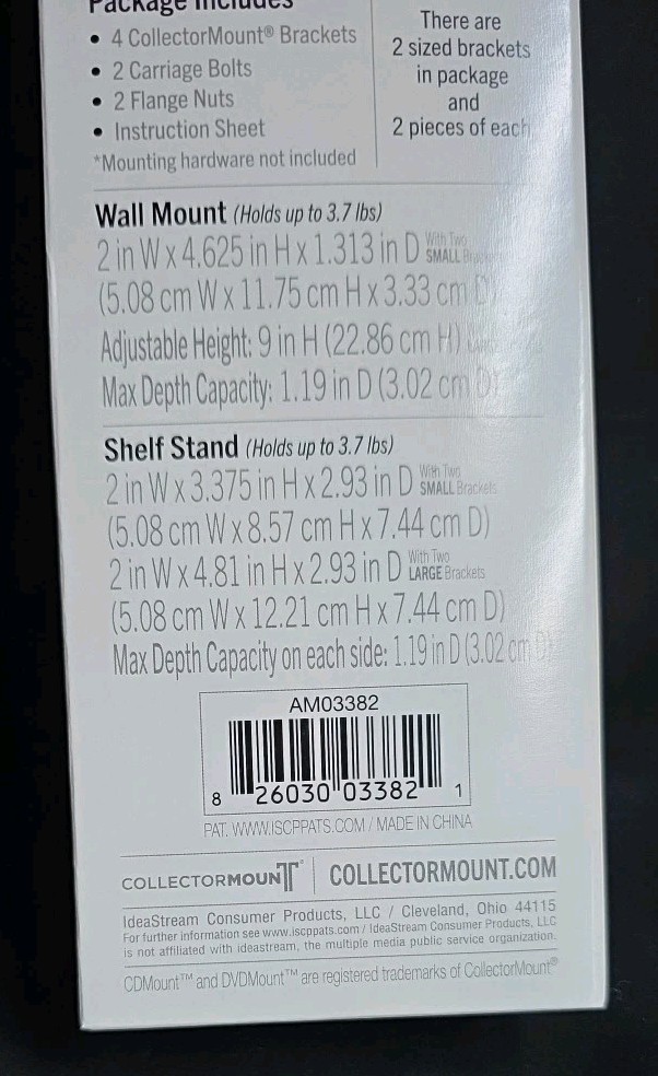 Collector Mount CD / K-POP Display 2 Pack Acrylic Adjustable Mount NEW