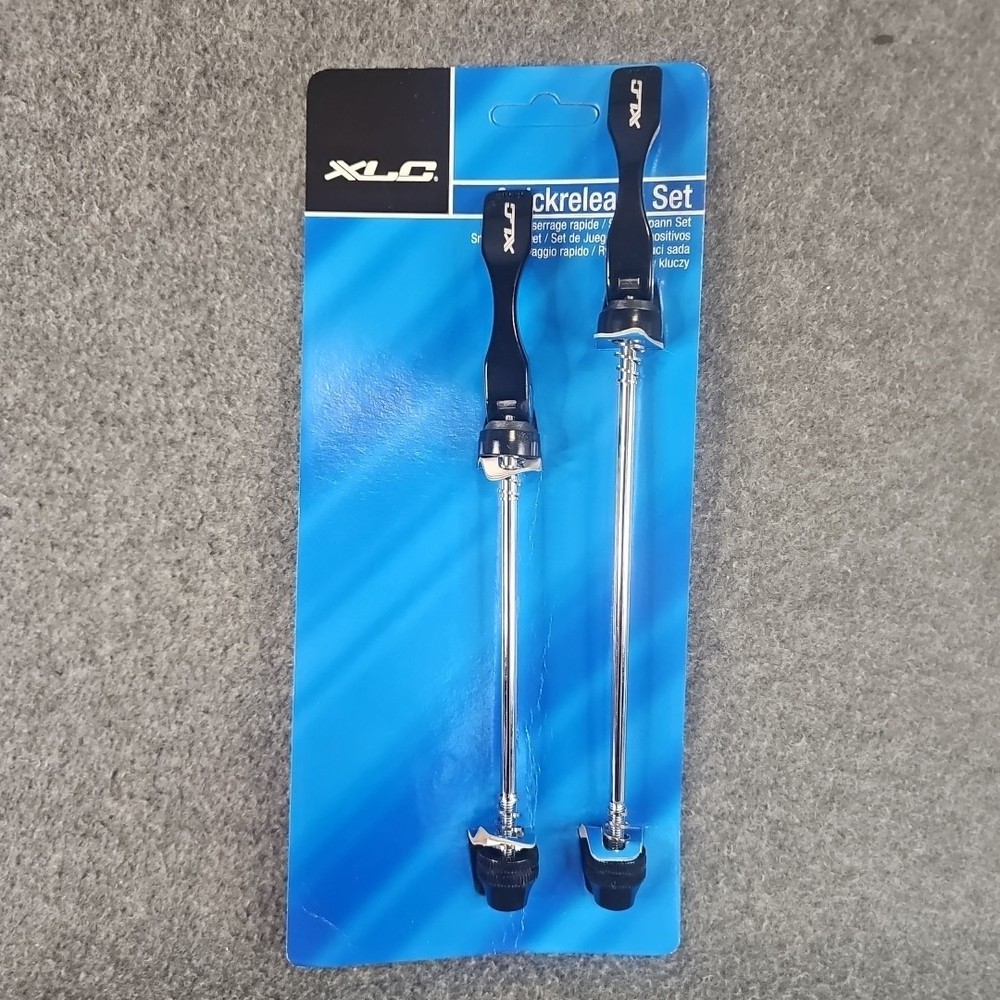 XLC Quick Release Bicycle Skewer Set (Front & Rear) Black / Silver