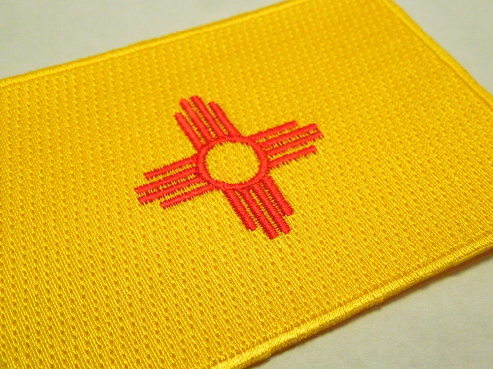 New Mexico State Flag Seal Embroidered Iron On Patch