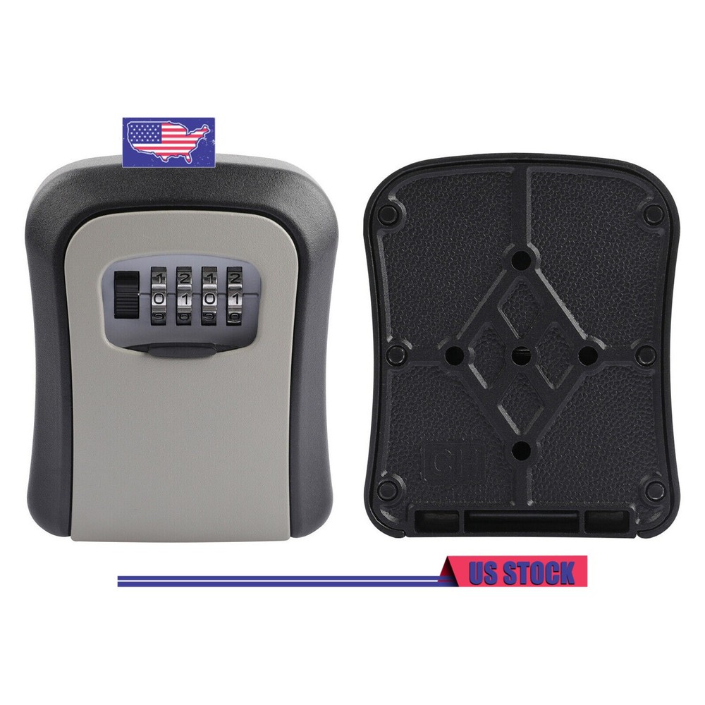 4 Digit Key Safe Lock Box Combination Wall Mount Security Storage Case Organizer