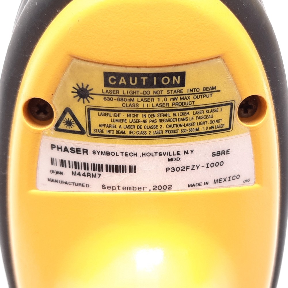 Symbol P302FZY-I000 Phaser Barcode Scanner, Input: 14VDC, PS/2 Connection