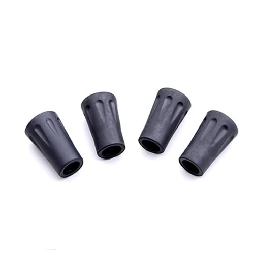 Walking Stick Tips Rubber 4 Pack Trekking Pole Tips Replacement Rubber Feet f...