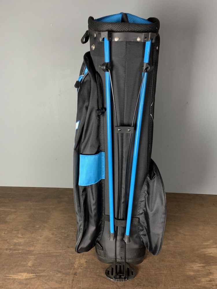STRATA CALLAWAY 6 WAY BLACK BLUE STAND GOLF BAG