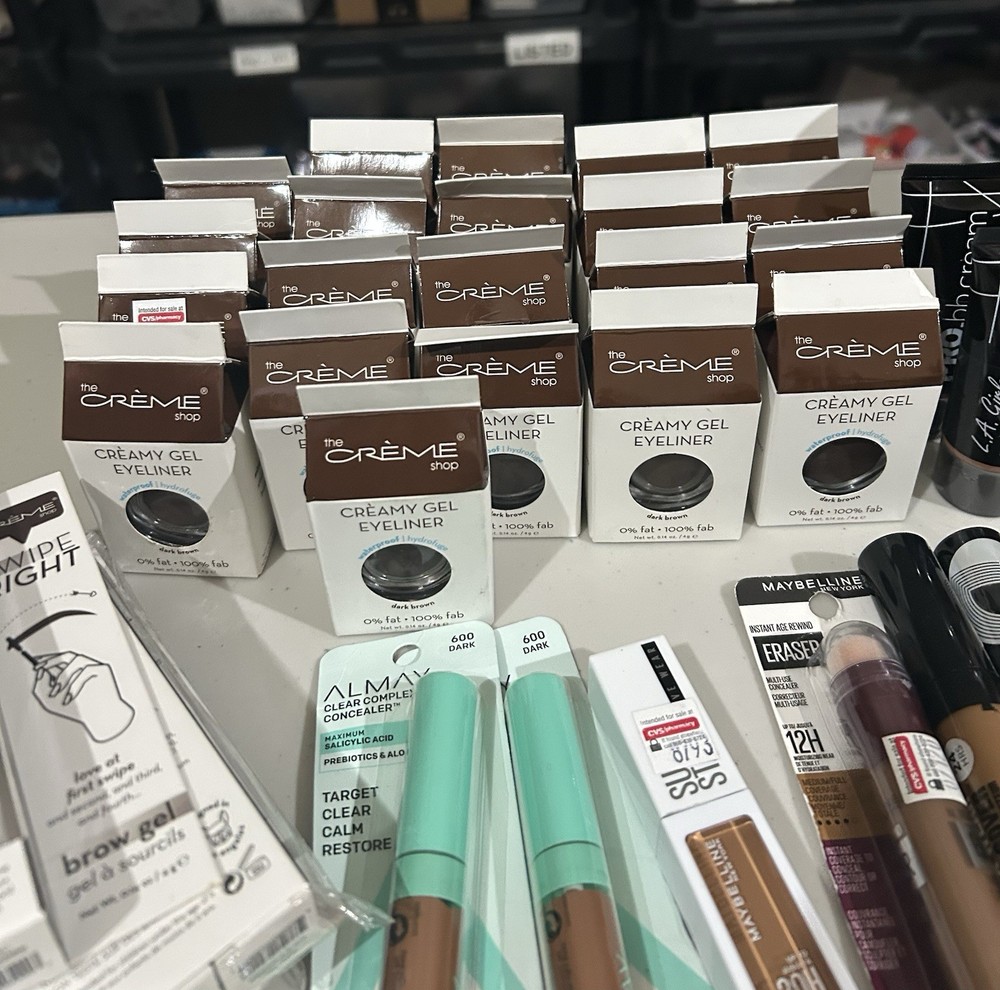 Lot of (100) Assorted Medium, Dark, Deep Makeup Products