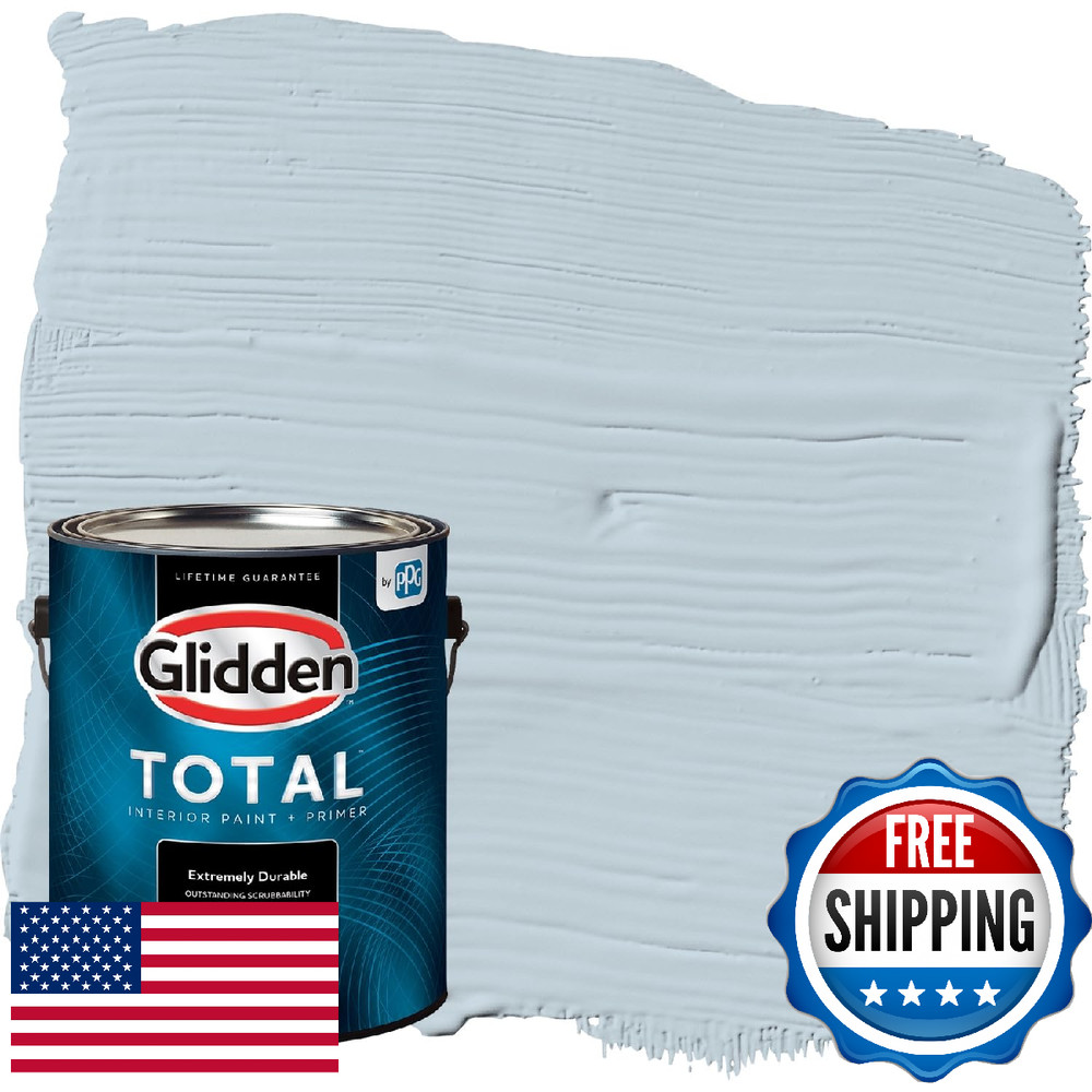 Glidden Total 1 gal. Keepsakes/Blue Eggshell Interior Paint & Primer