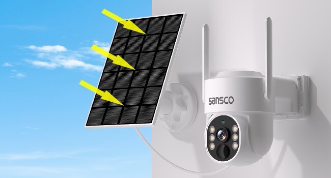 8CH Wireless Solar Powered CCTV Security System 4MP WiFi Audio PTZ Camera