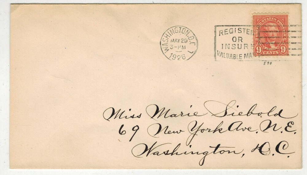1926 THOMAS JEFFERSON 590 FDC SERVICED BY HAMMELMAN